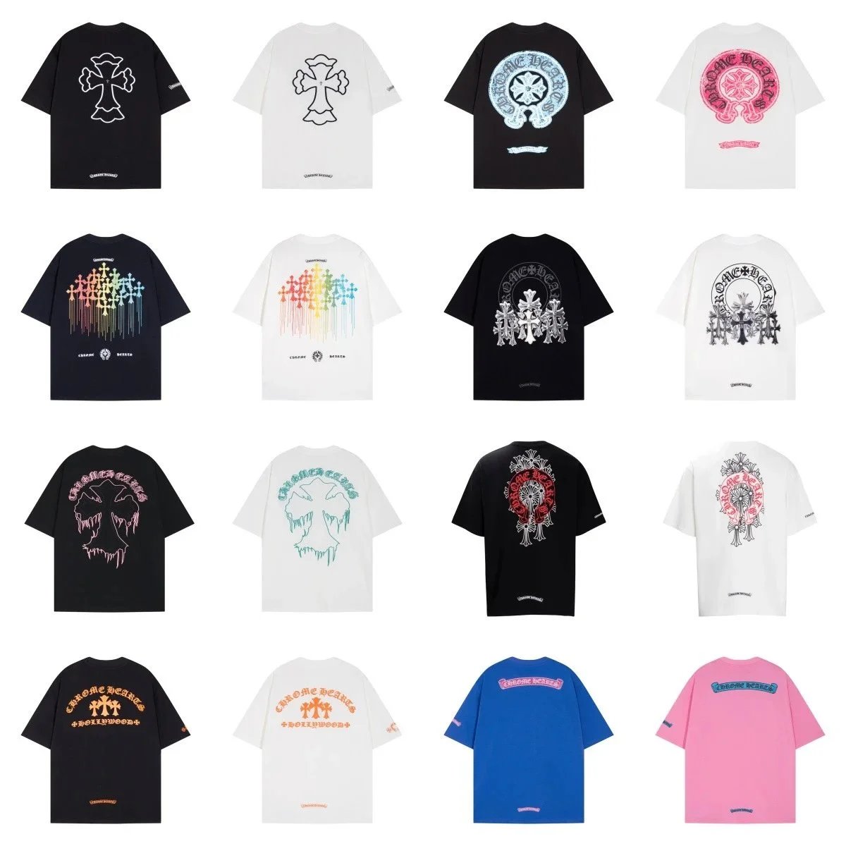 Chrome Hearts Orange Floral Crest T-Shirt - 2
