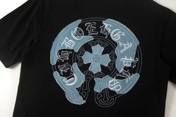 Chrome Hearts Triple Cross Spray Paint Black T-Shirt - 4