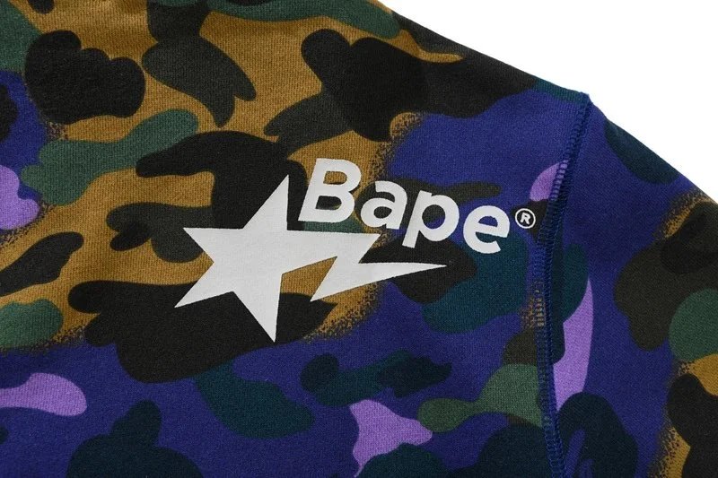 A Bathing Ape x Heron Preston Shark Camo Hoodie - 11