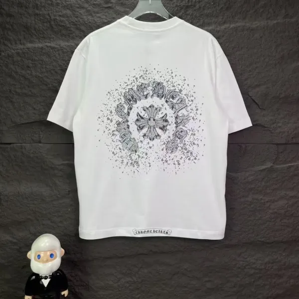 Chrome Hearts Splatter Logo Graphic T-Shirt White - 1