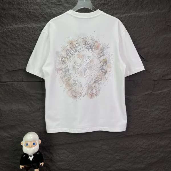 Chrome Hearts x A Bathing Ape Watercolor Cross Logo White T-Shirt - 1