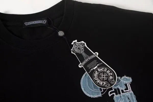 Chrome Hearts Triple Cross Spray Paint Black T-Shirt - 7