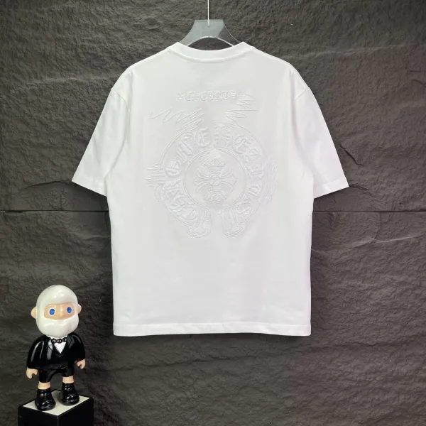 Chrome Hearts Embossed Crest White T-Shirt - 1
