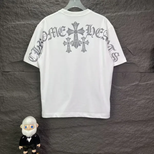 Chrome Hearts Cross Embroidery White T-Shirt - 1