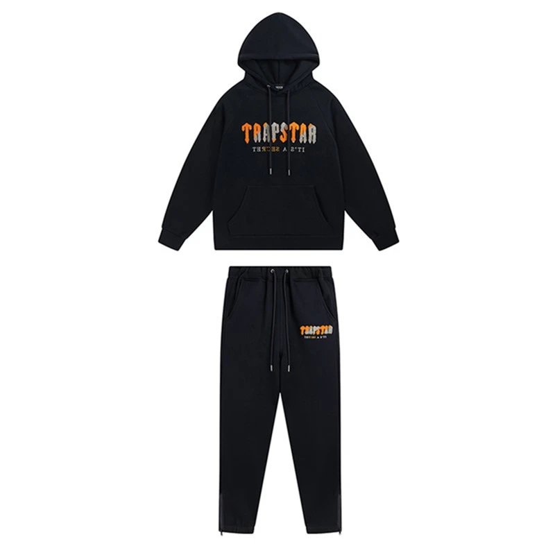 Trapstar Logo Hoodie and Sweatpants Set Gray - 50