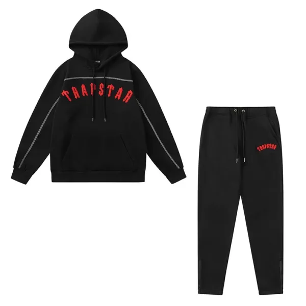 Trapstar Logo Hoodie and Sweatpants Set Gray - 48