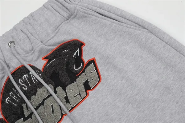 Trapstar Logo Hoodie and Sweatpants Set Gray - 19