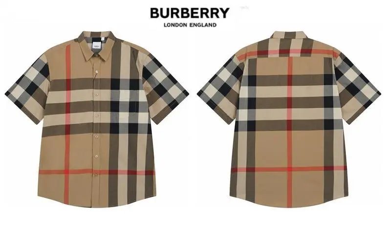 Burberry Classic Check Shirt Navy Red Gray - 20