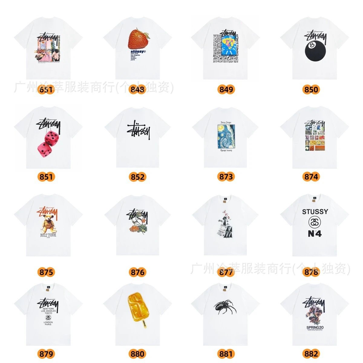 Stussy 8-Ball and World Tour T-Shirt Collection