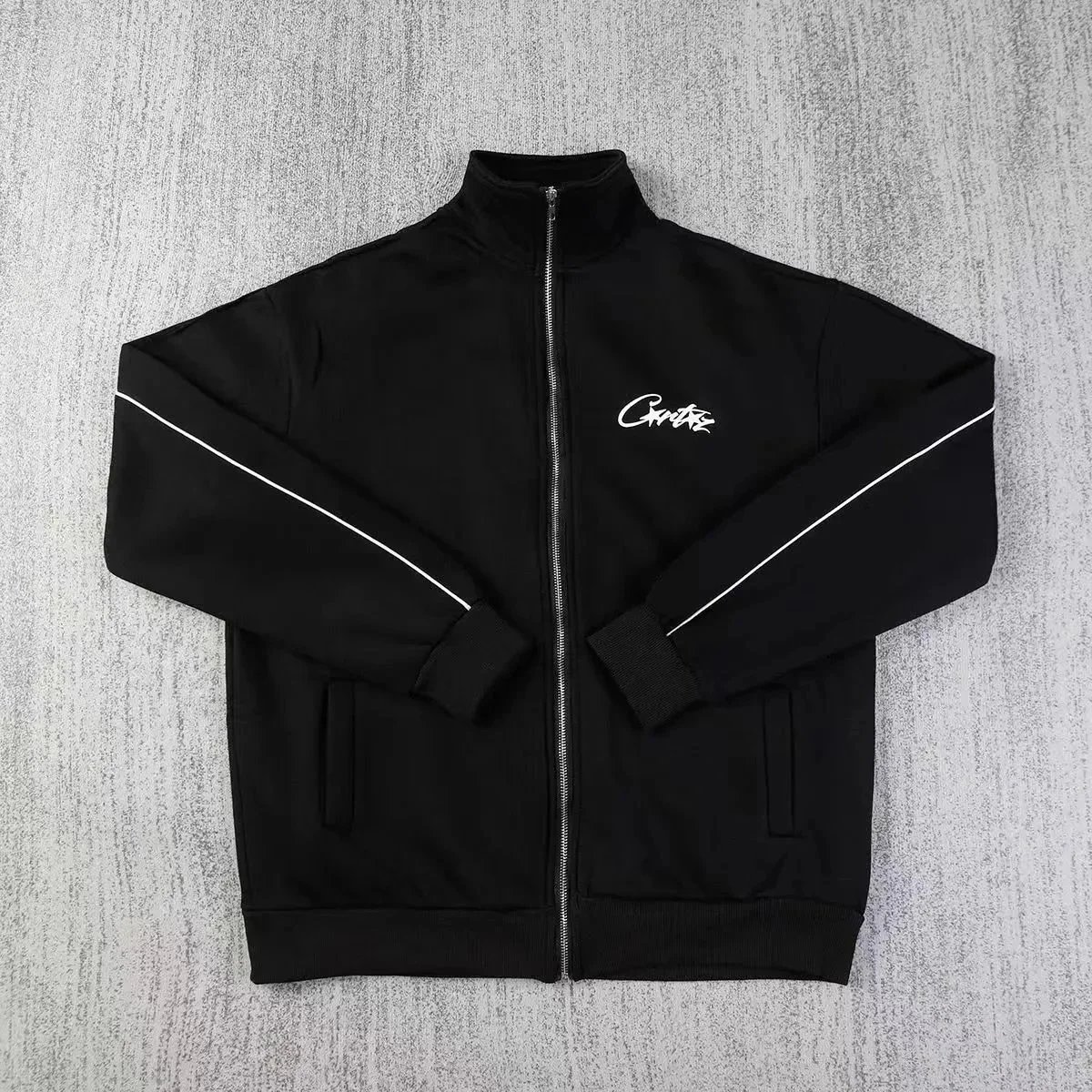 Corteiz Track Jacket Black - 5