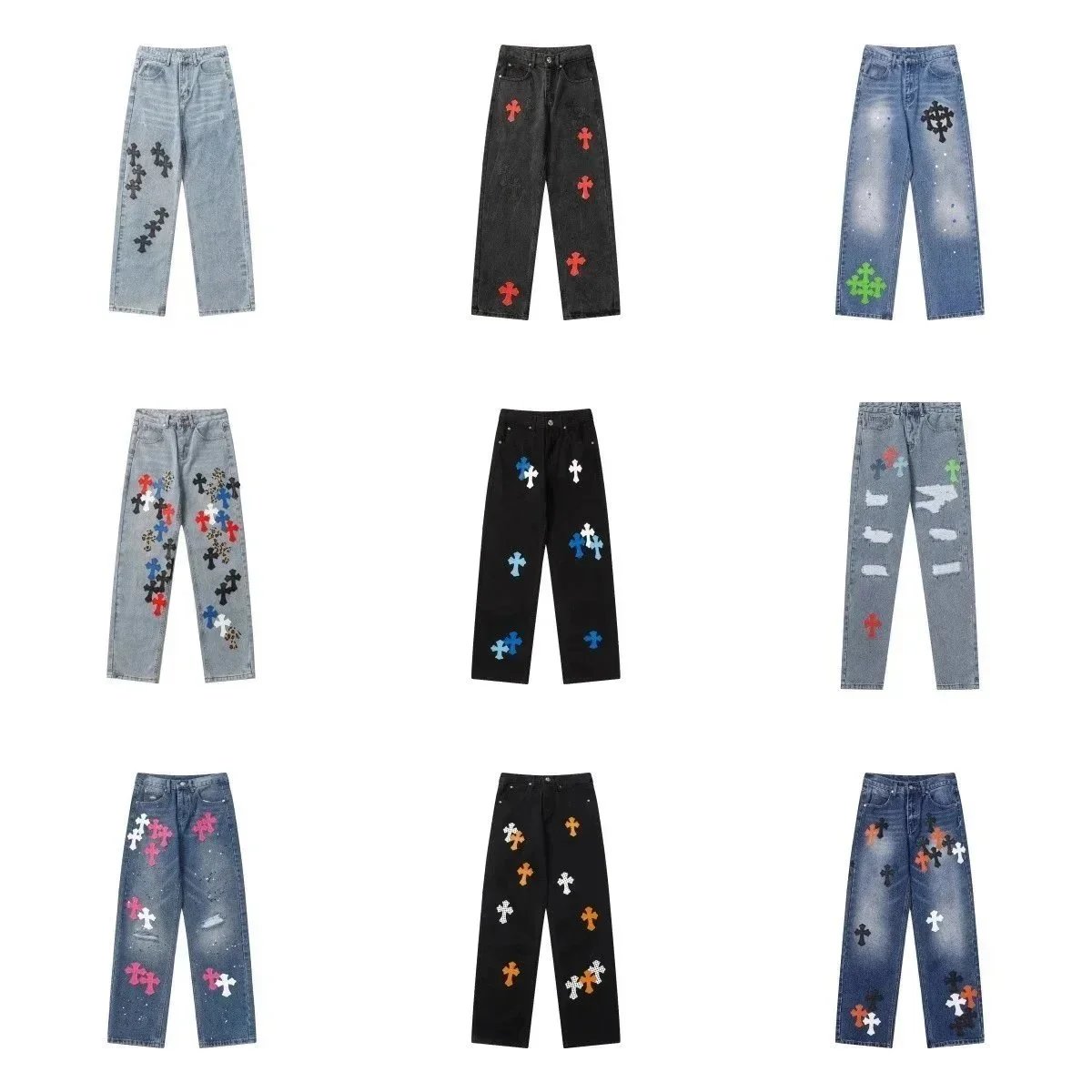 Chrome Hearts Cross Print Jean