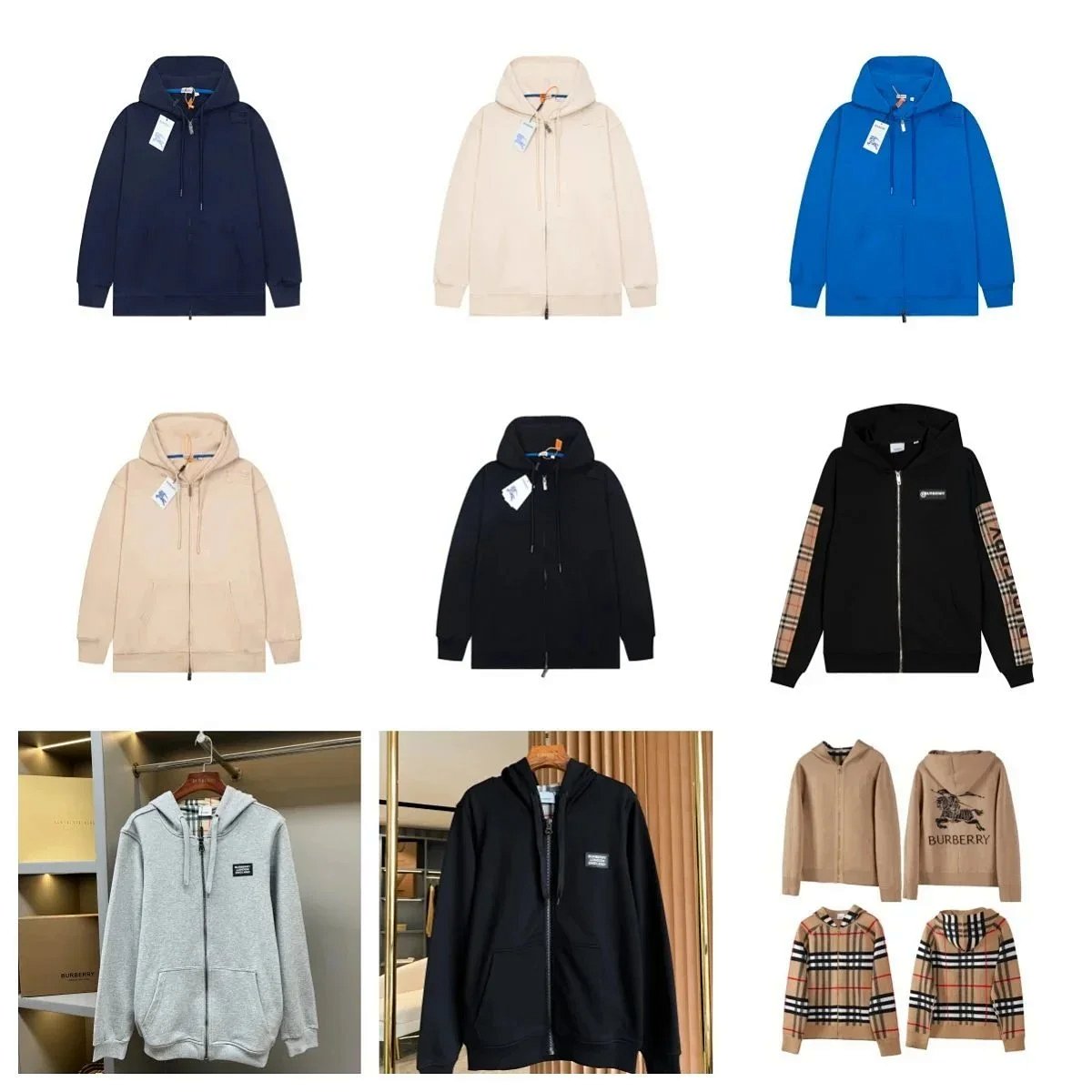Burberry Equestrian Knight Windbreaker Blue Outerwear product detail 2 in Litbuy spreadsheet finds