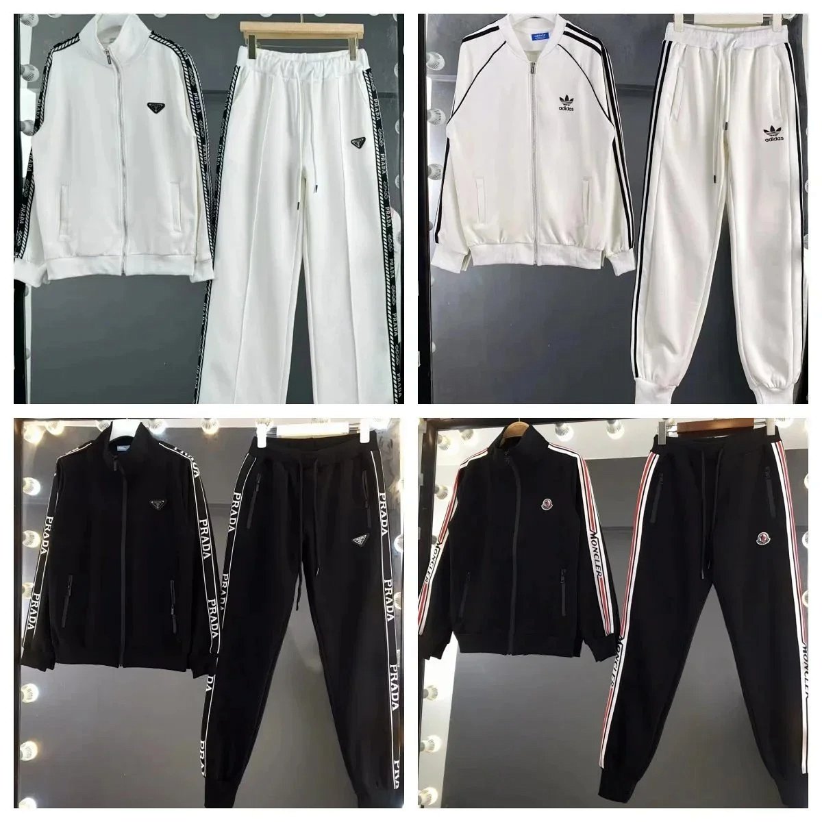 Moncler x Adidas Originals Tracksuit White / Black / Green product detail 2 in Litbuy spreadsheet finds