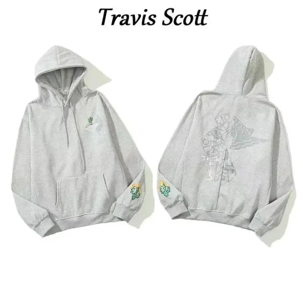 Saint Tears Skull Graphic Hoodie Brown - 10