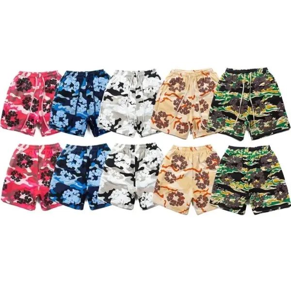 Saint Tears Denim Tears Graphic Shorts Army Green - 2