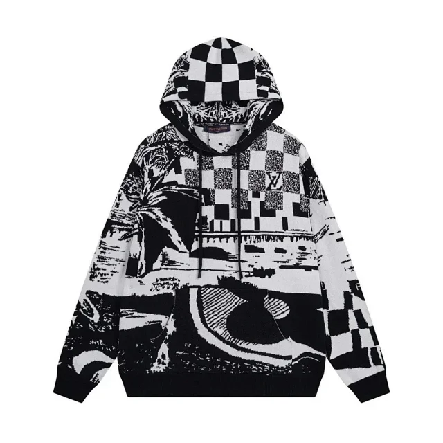Louis Vuitton Hoodies & Sweatshirts Hooded pullover sweatshirt with kangaroo pocket product detail image 10