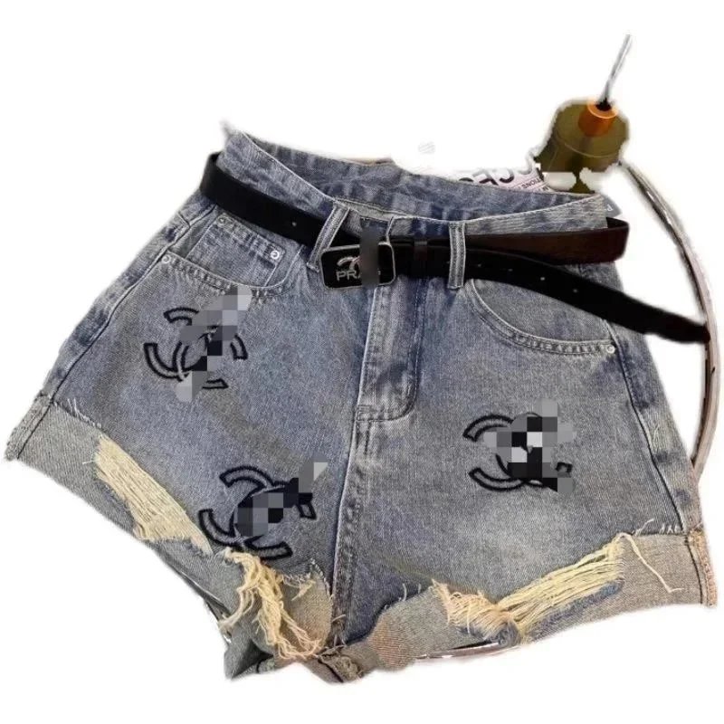 Embroidered Washed Denim Jeans product photo 2