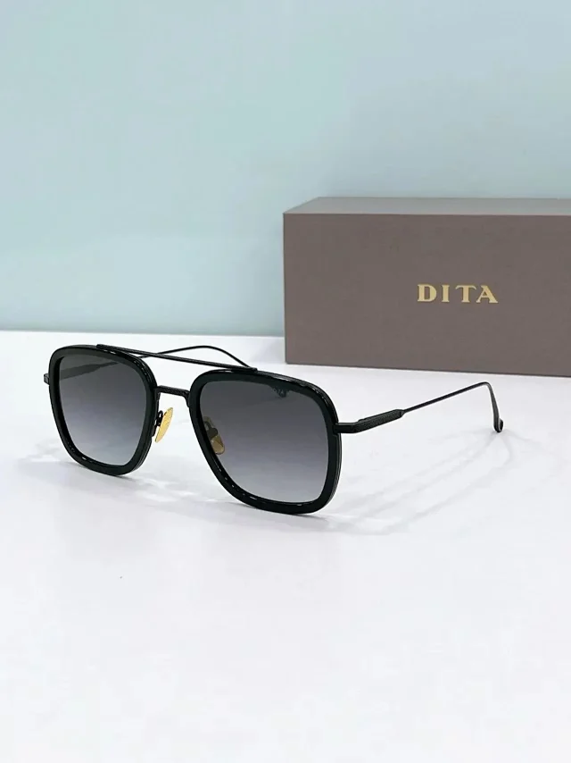 DITA Eyewear Square Metal-Frame Sunglasses product detail image 3
