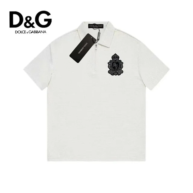 Dolce & Gabbana Shirts Short-Sleeve Zip Polo Shirt product detail image 4