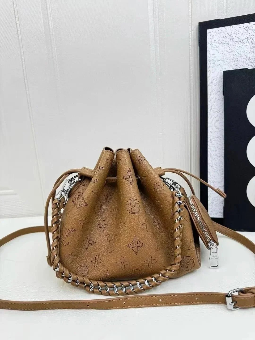 Louis Vuitton Crossbody Bags Monogram drawstring bag with braided chain strap image 11