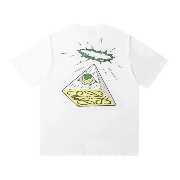 Loewe Pyramid Eye Graphic White T-Shirt - 1