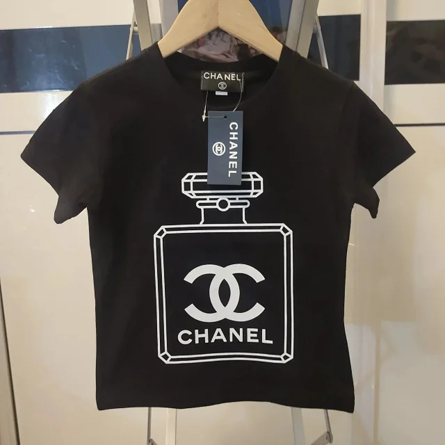 Fendi T-Shirts Logo Print Crewneck T-Shirt product detail image 5
