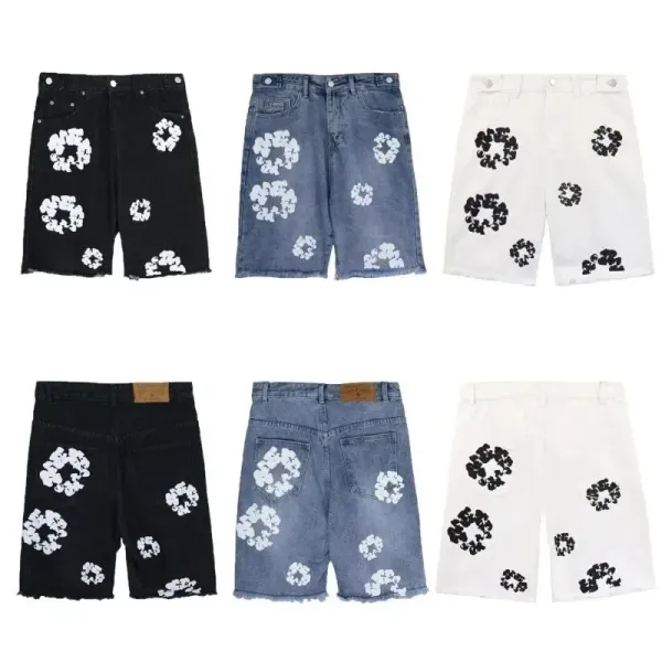 Saint Tears Denim Tears Graphic Shorts Army Green - 3