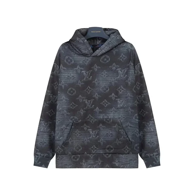 Louis Vuitton Hoodies & Sweatshirts Hooded pullover sweatshirt with kangaroo pocket product detail image 4