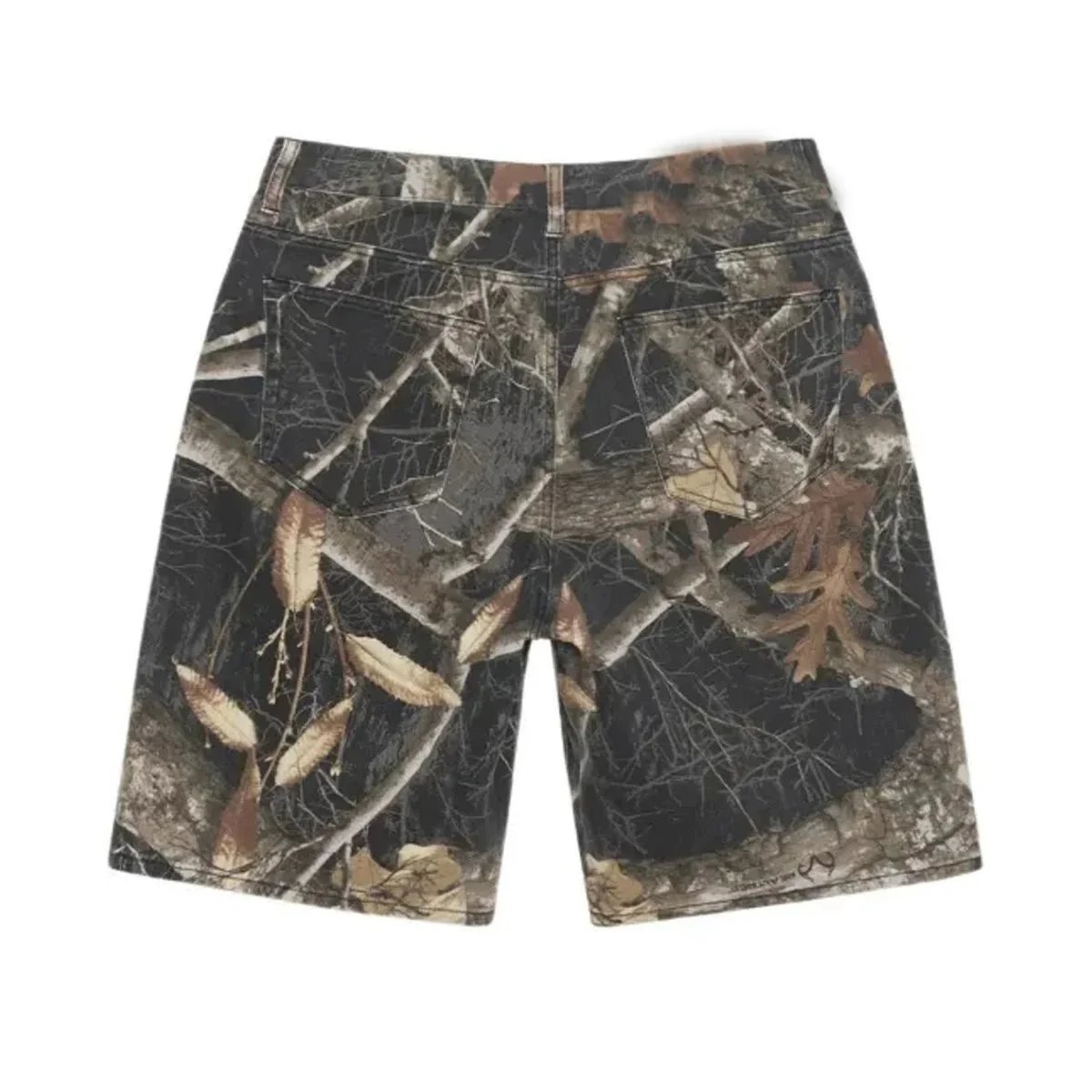 Design Camo Print Denim Shorts Multicolor - 3