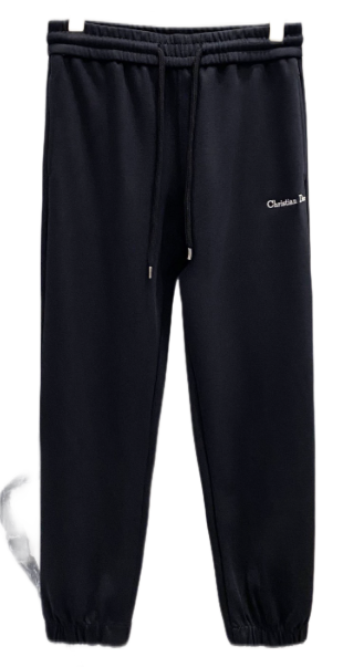 Christian Dior Black Embroidered Sweatpants - 3