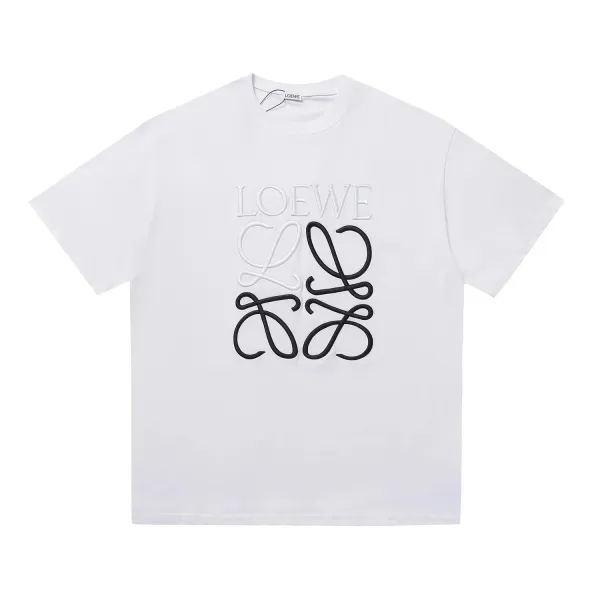 Loewe Penguin Embroidered Beige T-Shirt - 4