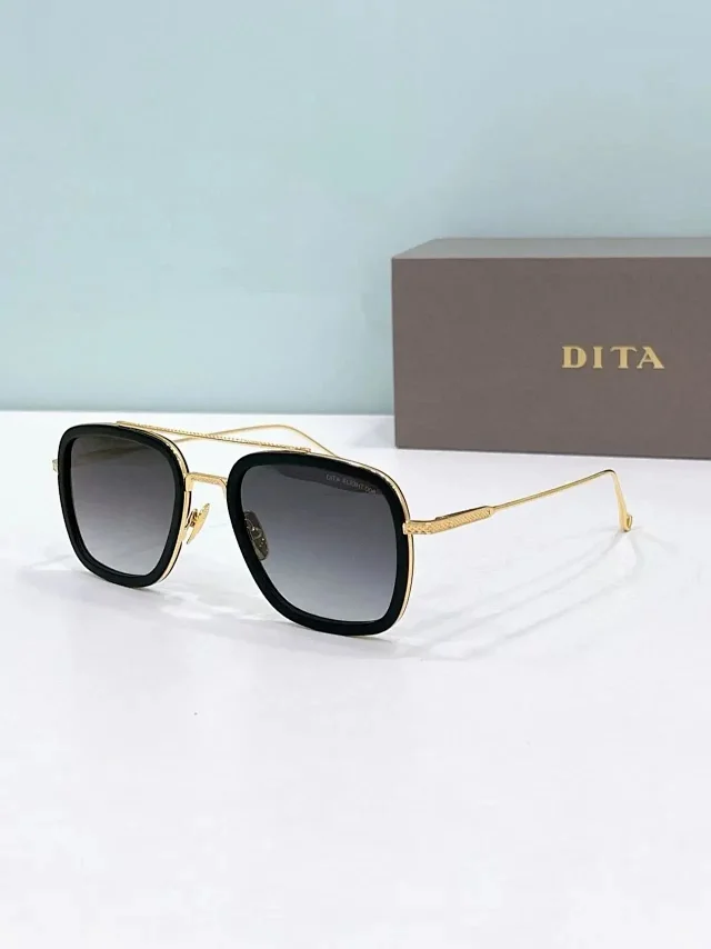 DITA Eyewear Square Metal-Frame Sunglasses product detail image 6