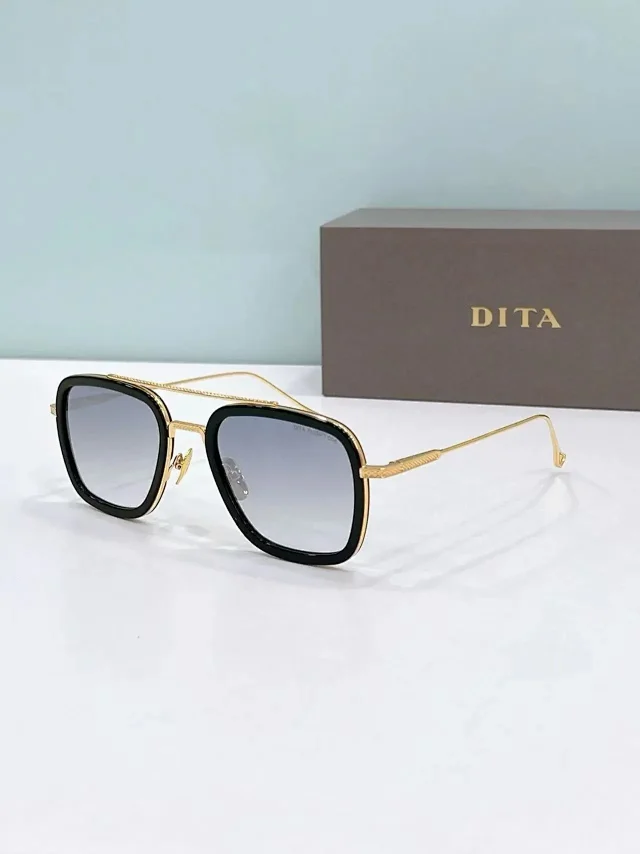 DITA Eyewear Square Metal-Frame Sunglasses product detail image 8