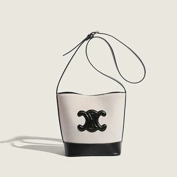 Celine Triomphe Bucket Bag White and Black product listing in Litbuy spreadsheet finds
