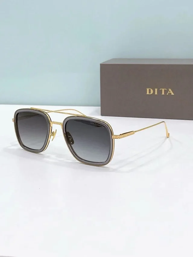 DITA Eyewear Square Metal-Frame Sunglasses product detail image 7