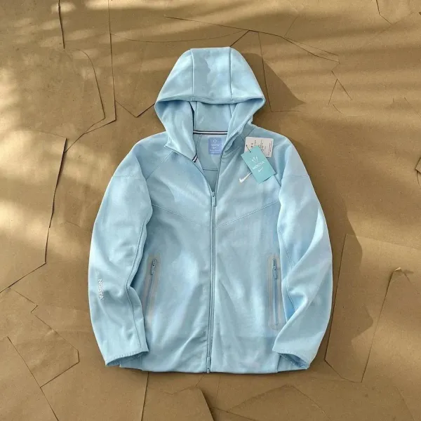 Nike Nodta Windrunner Hooded Jacket Light Blue Outerwear - 6