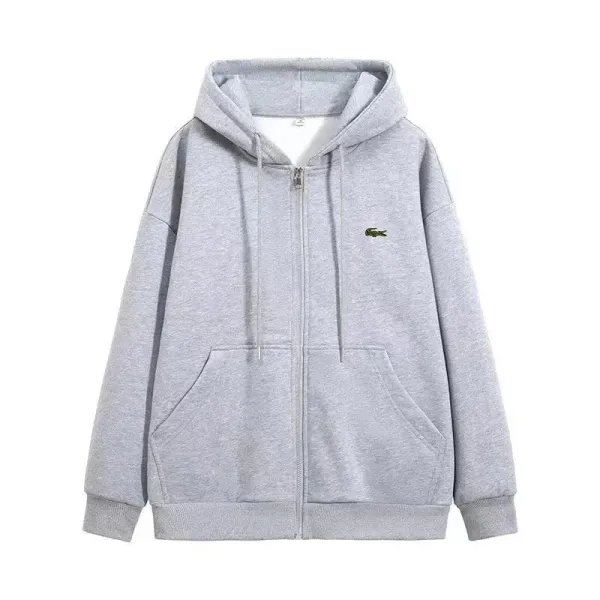 Lacoste Classic Crocodile Logo White Hoodie - 4