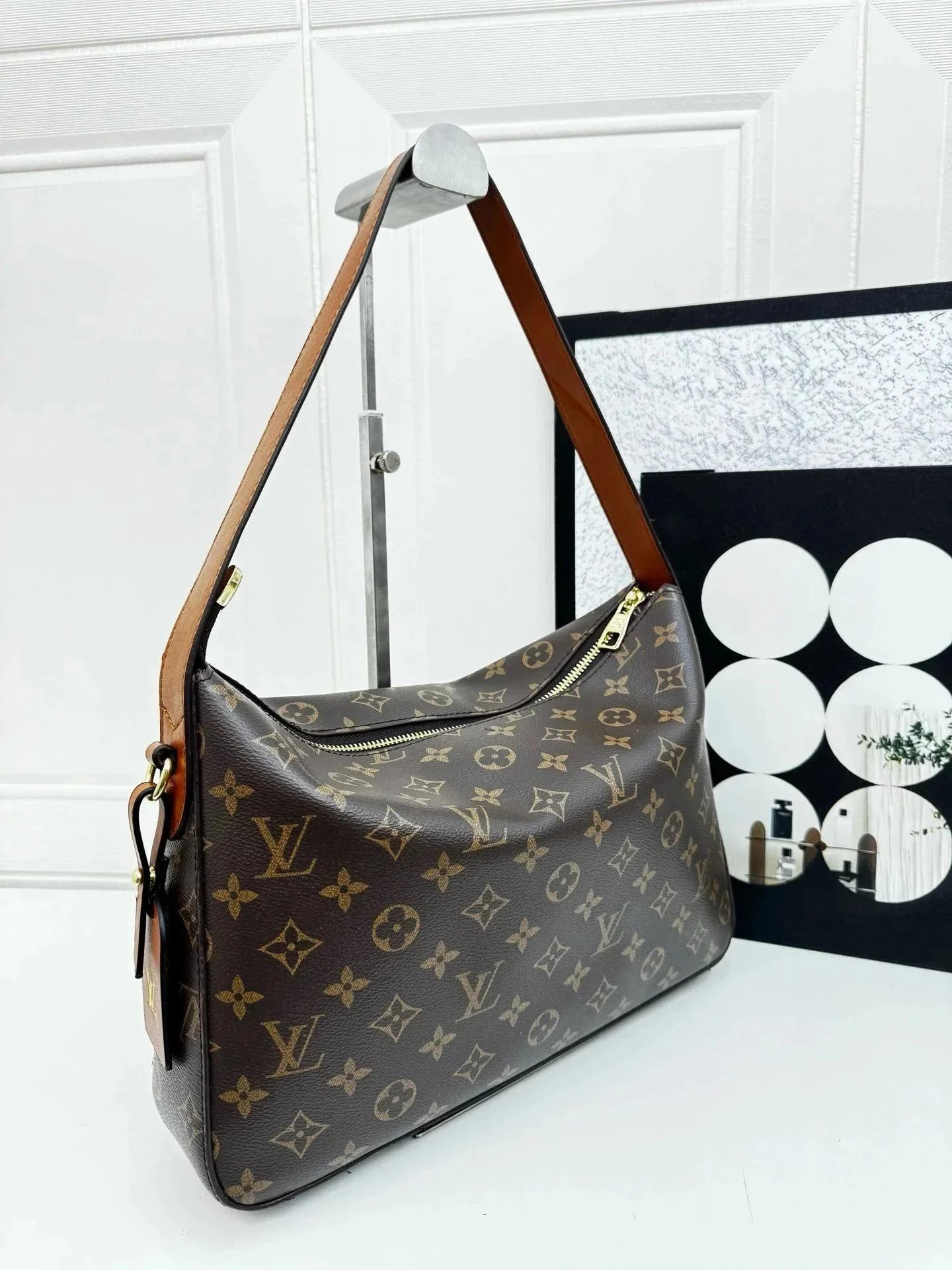Louis Vuitton Crossbody Bags Monogram drawstring bag with braided chain strap — MT026