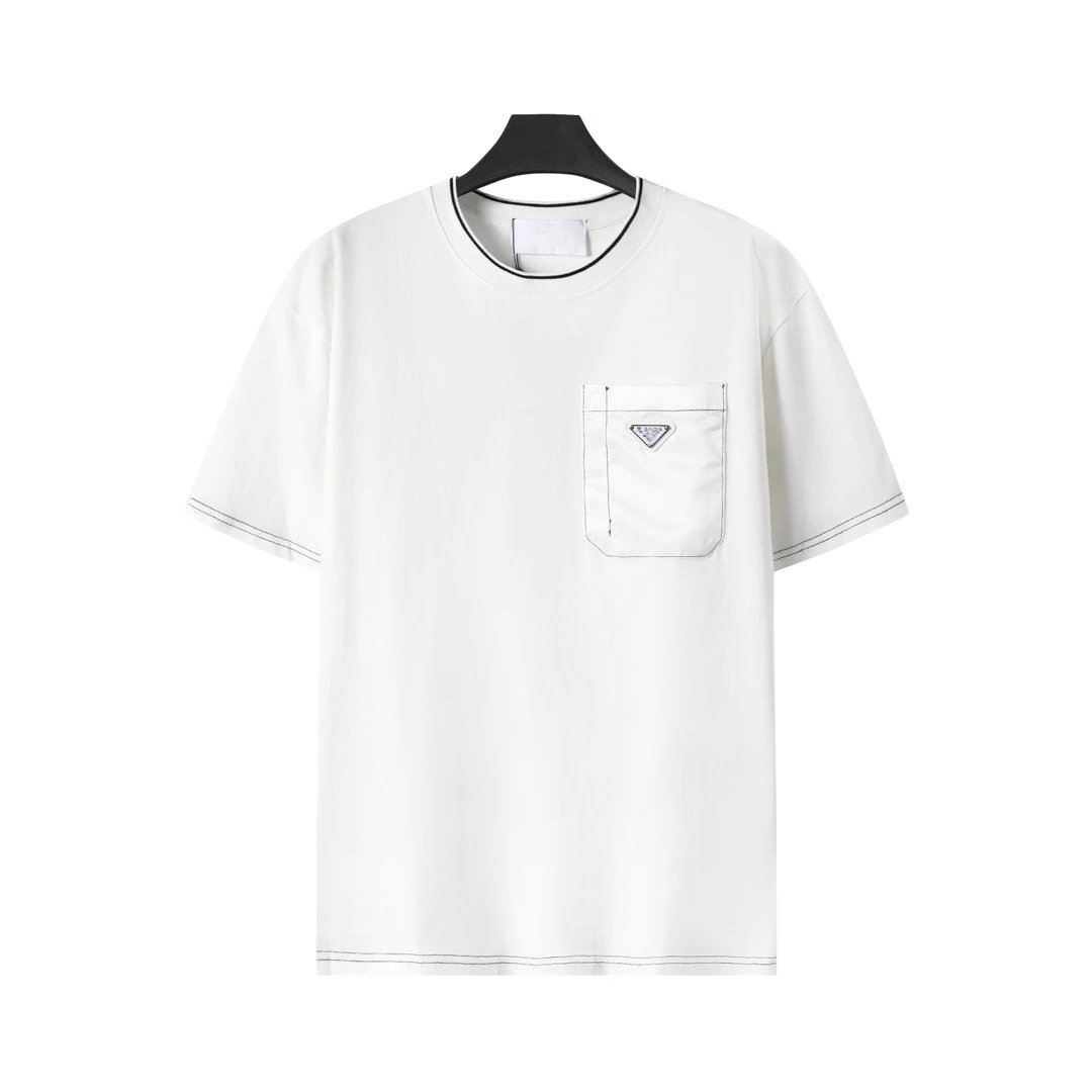 Prada Triangle Logo White T-Shirt - 15