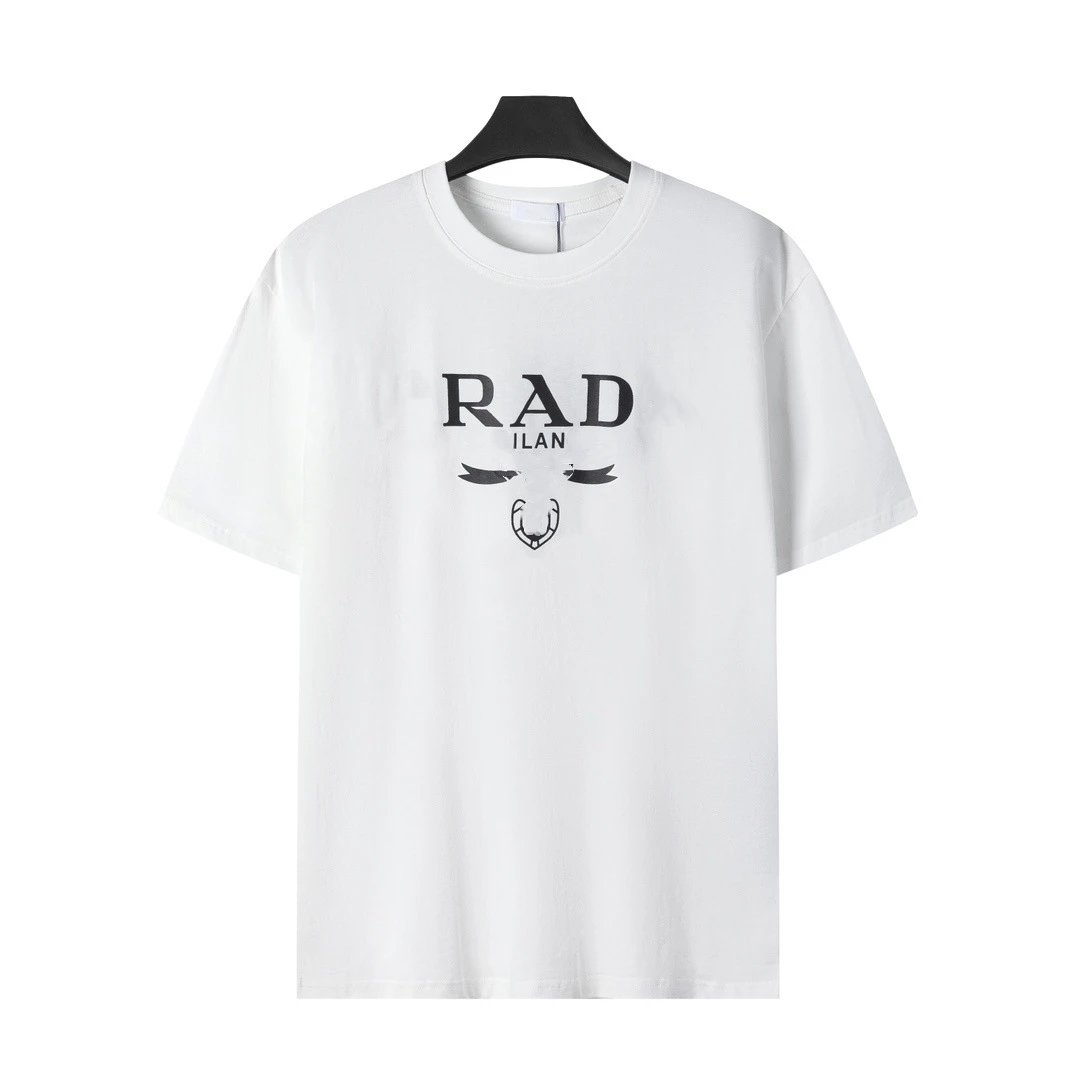 Prada Triangle Logo White T-Shirt - 42