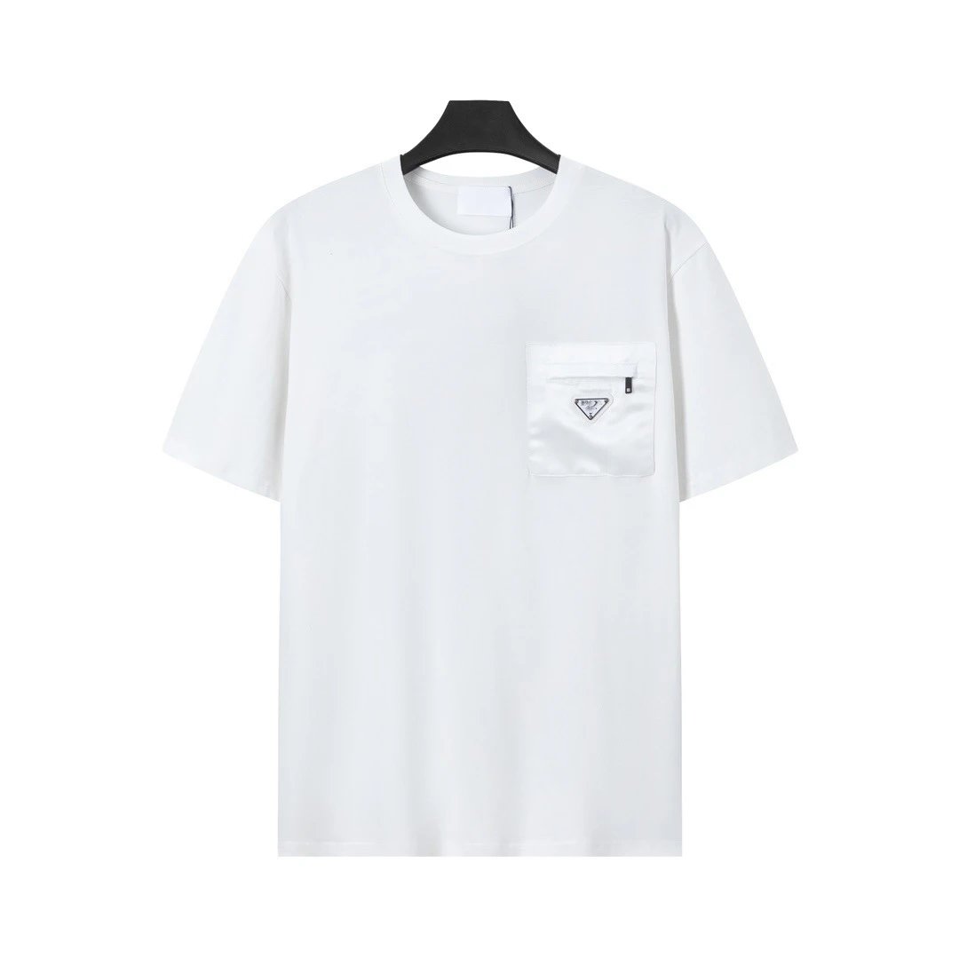 Prada Triangle Logo White T-Shirt - 20
