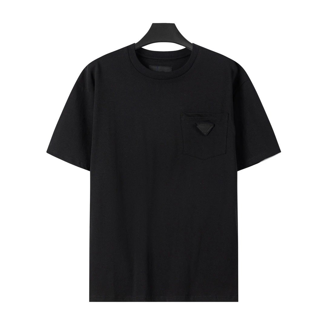 Prada Triangle Logo White T-Shirt - 45