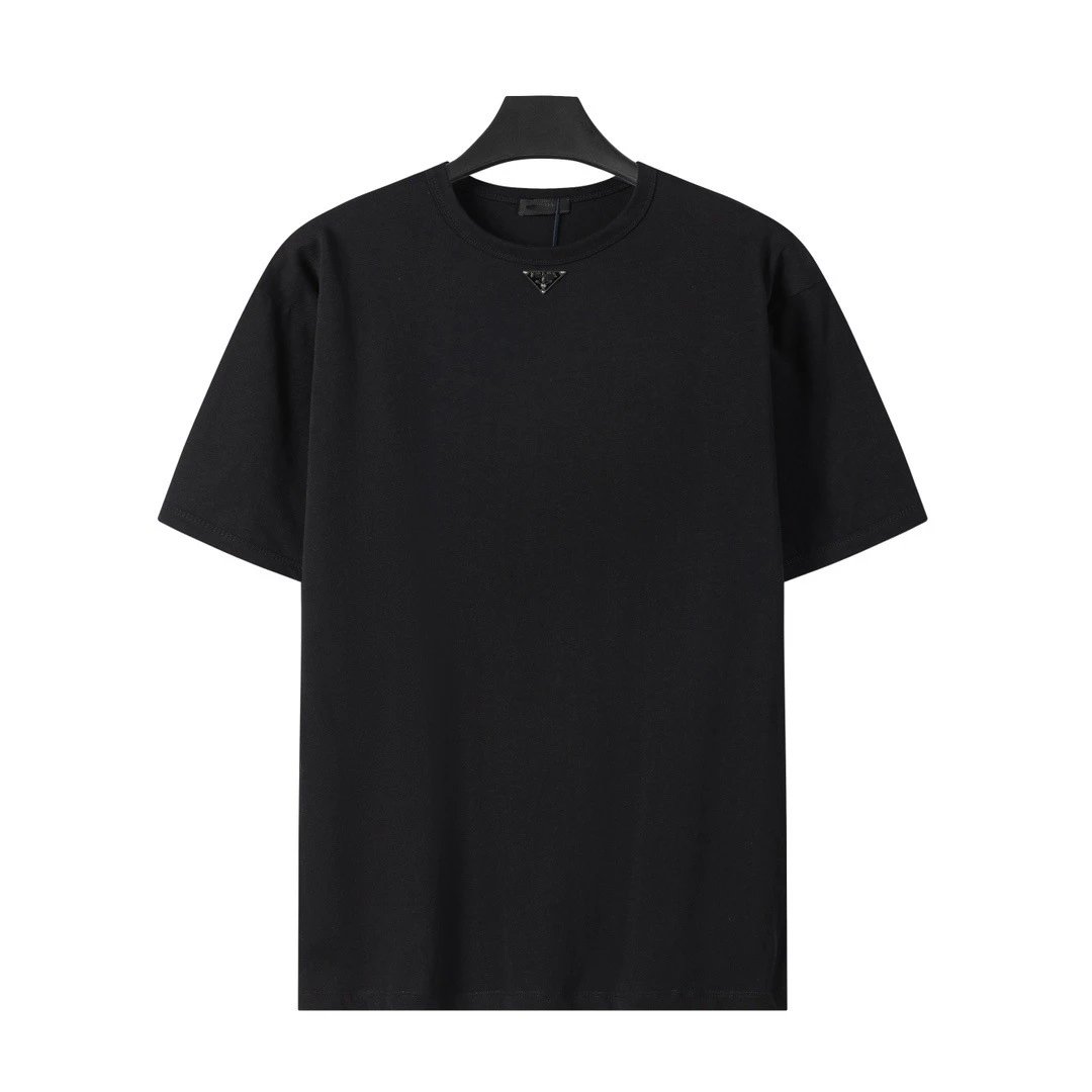 Prada Triangle Logo White T-Shirt - 50