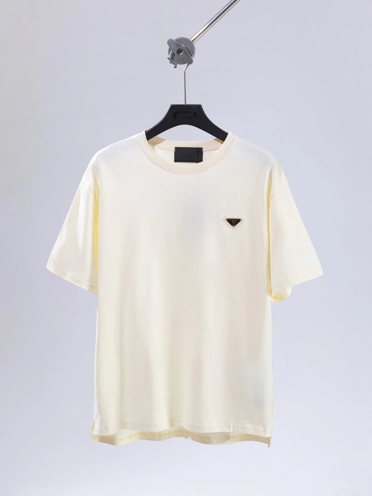 Prada Triangle Logo White T-Shirt - 19