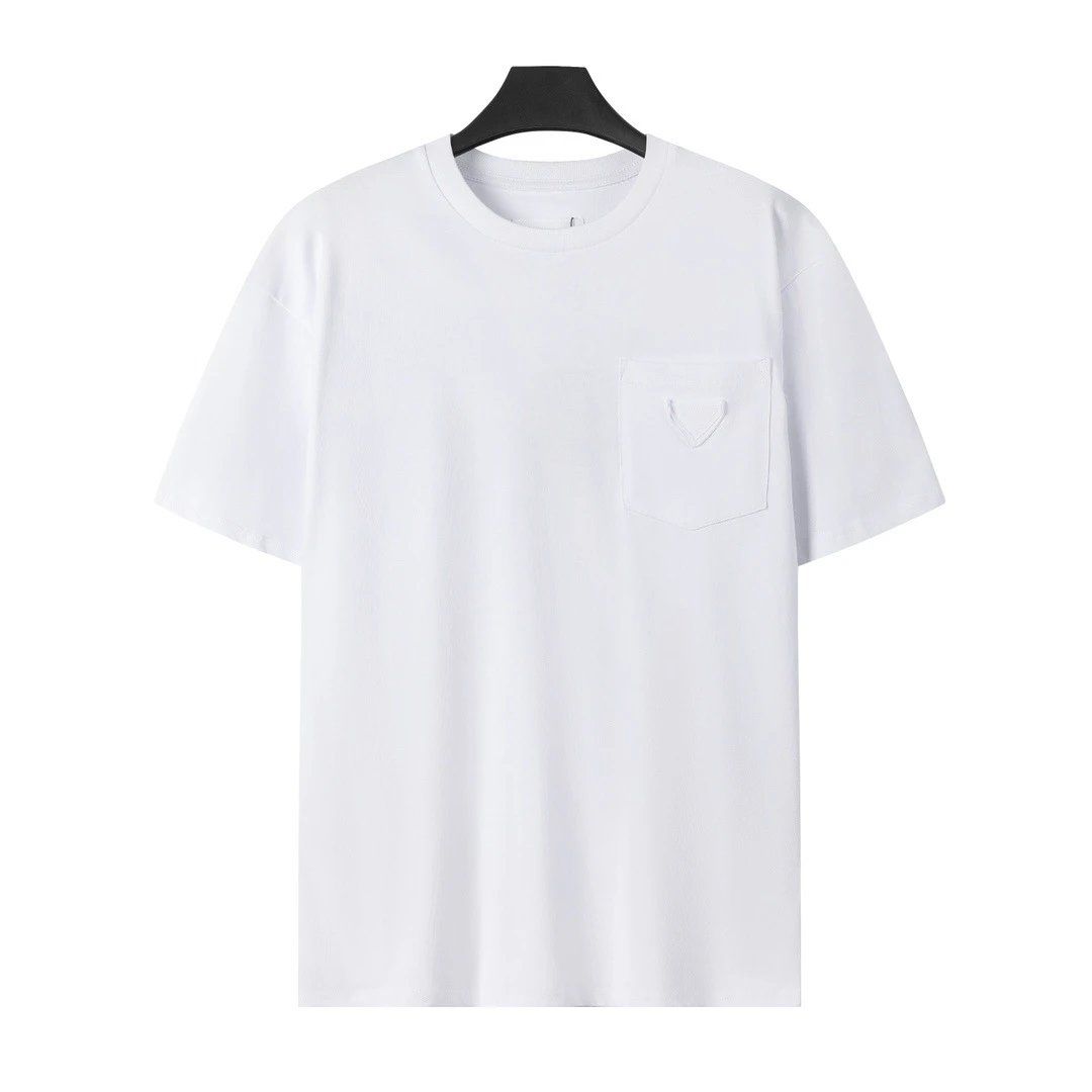 Prada Triangle Logo White T-Shirt - 44