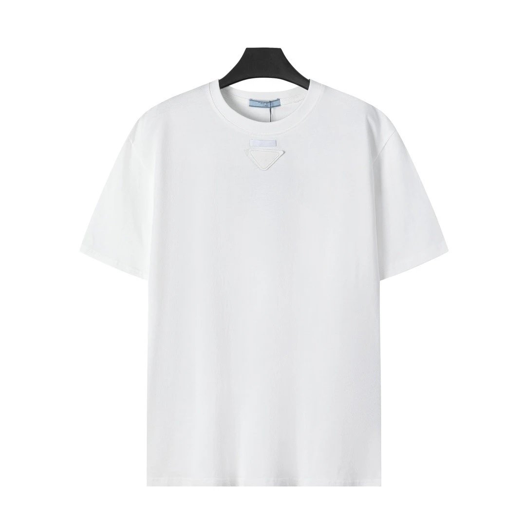 Prada Triangle Logo White T-Shirt - 48