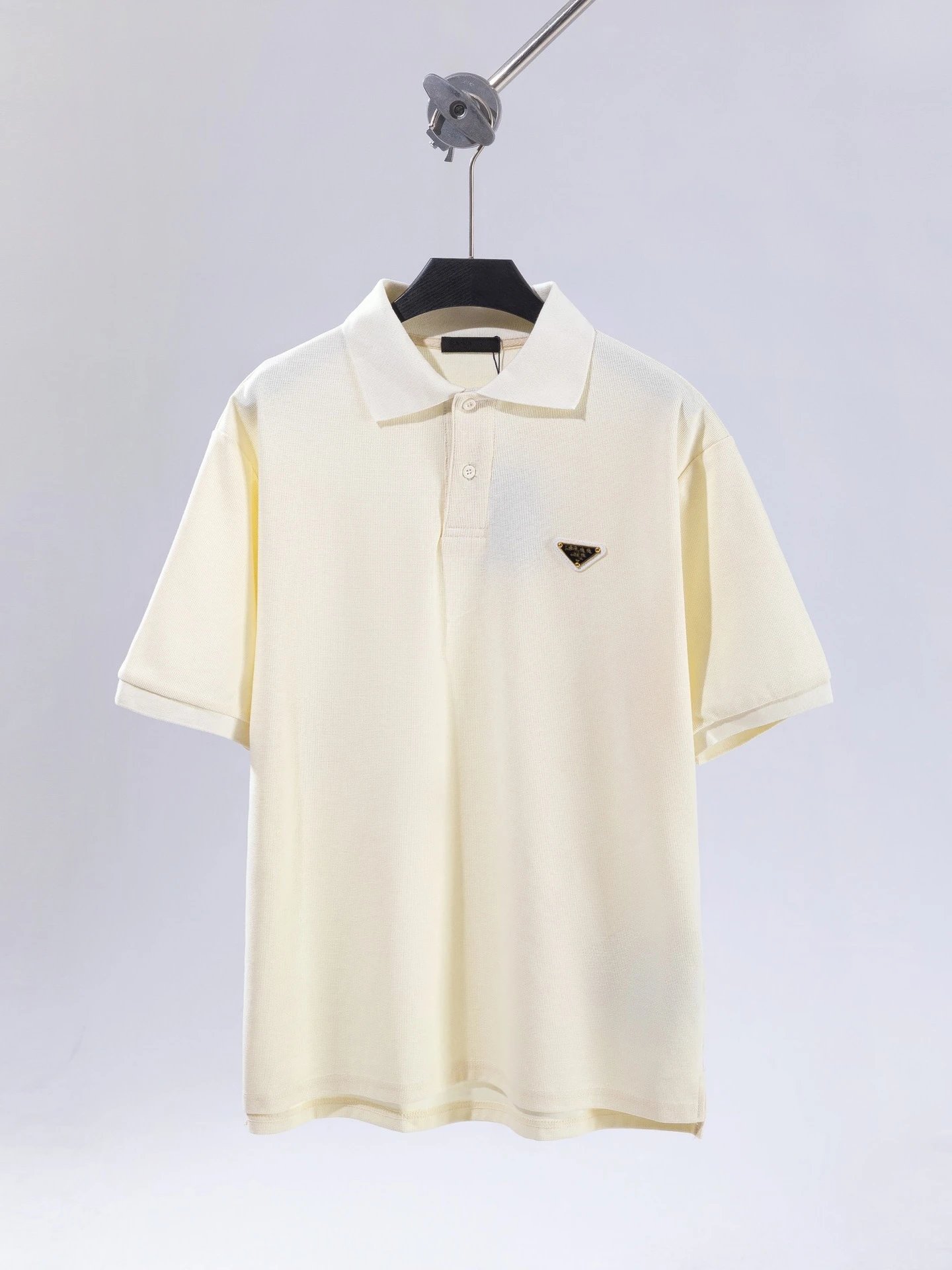 Prada Triangle Logo White T-Shirt - 18