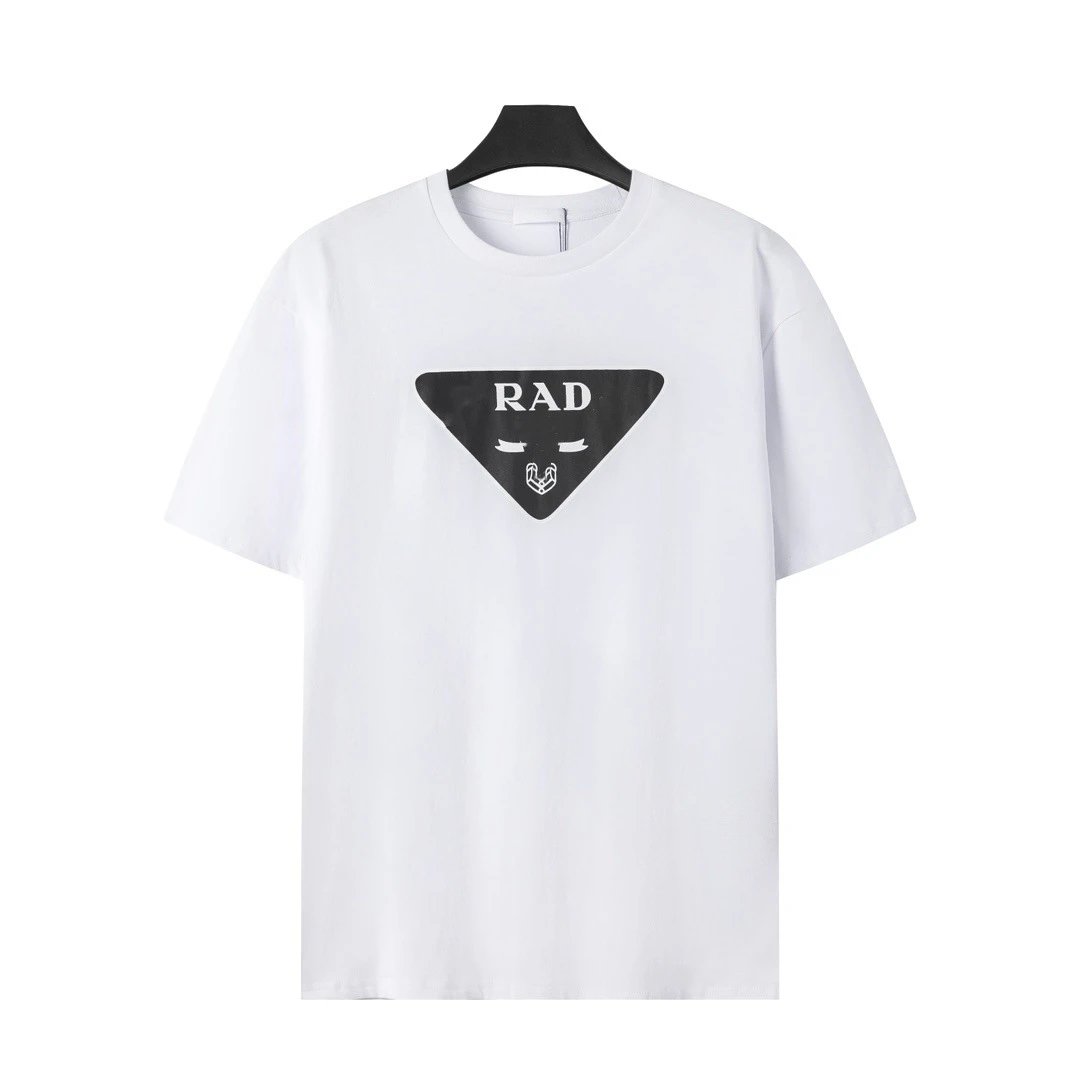 Prada Triangle Logo White T-Shirt - 46