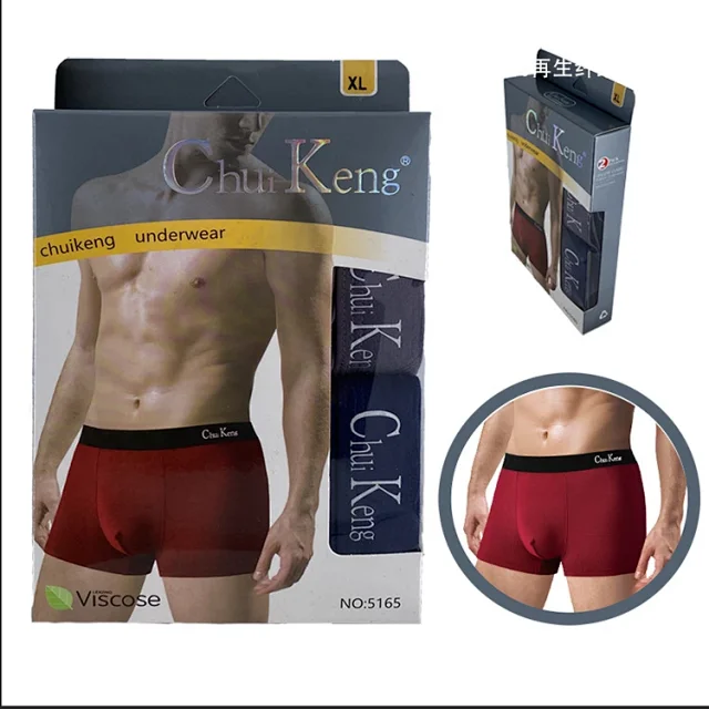 Men's Modal Red Mid-Rise Trunks Detail
