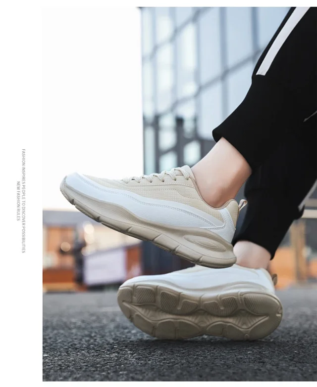 Men's Leather Chunky 2025 Comfort Running Shoes Detail